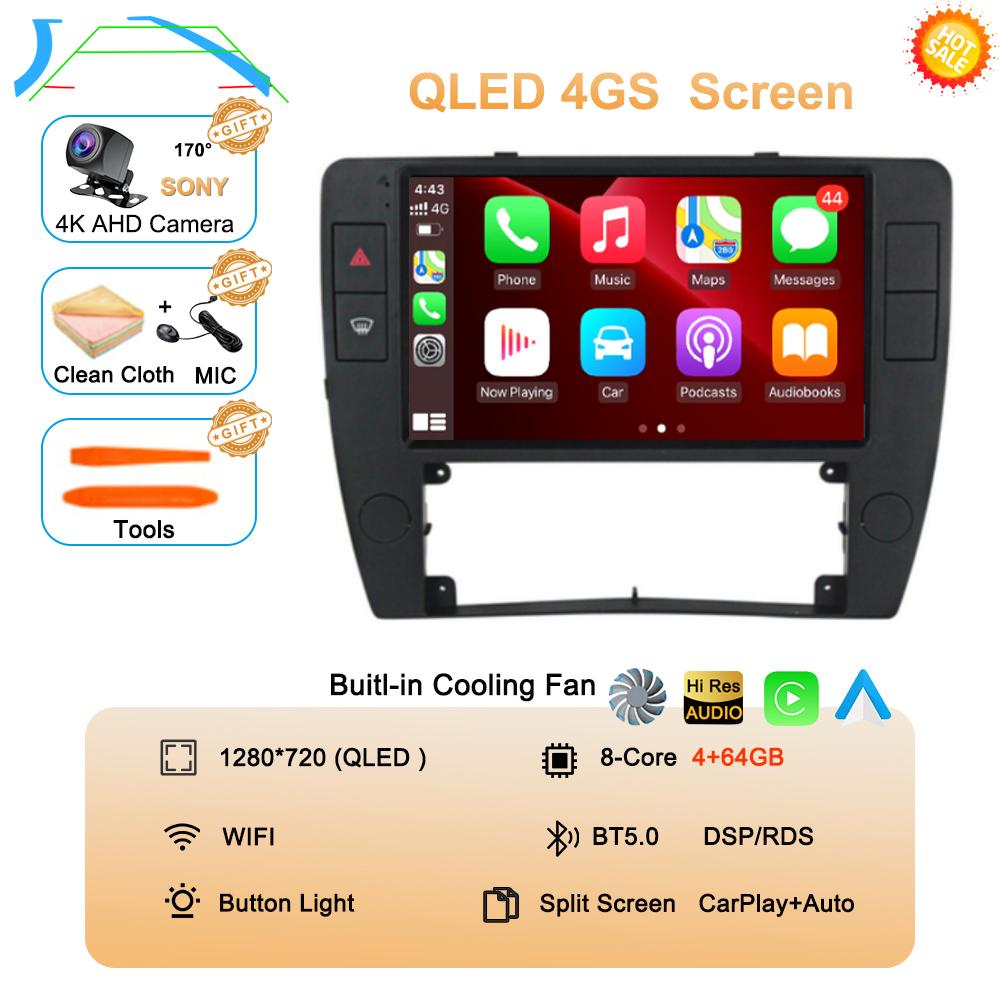 Android 14 Autoradio Carplay Car Radio For Passat B5 2000 2001 2002 2003-2005 Auto 4G Multimedia GPS 2 Din Player DSP Navigation