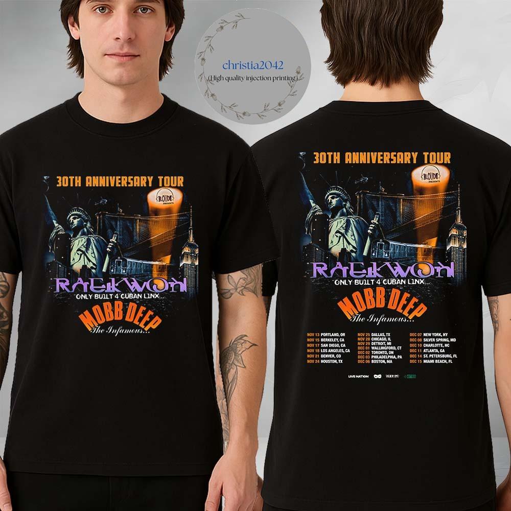 Raekwon & Mobb Deep 30th Anniversary Tour Hip Hop Concert 2025 T-Shirt Unisex T-Shirt S