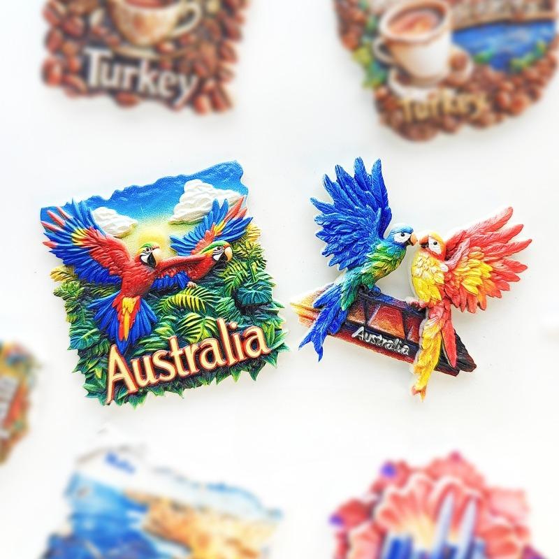 Australien Kühlschrankaufkleber Sydney Reise Souvenirs Papagei Kühlschrankmagnete Heimdekoration Hochzeitsgeschenke