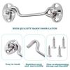 Edelstahl Heavy Duty Sichtschutz Haken und Öse Riegel Schloss mit Schrauben Schwarz Silber Scheunentor Einfache Schlösser Torriegel Fenster Wind