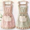 Floral Design Canvas Apron - 1pc, 2pcs with Adjustable Straps, Breathable Fabric, Perfect for Chefs And Waiters