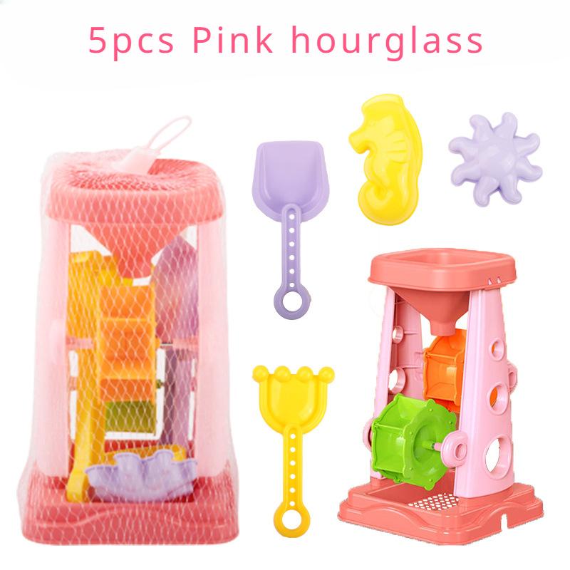 

Beach Toy Set for Kids Sand Wheel Sand Bucket Scooter Shovel Rake Sailboat Hourglass Cute Molds Summer Outdoor Sandbox Sand Toys