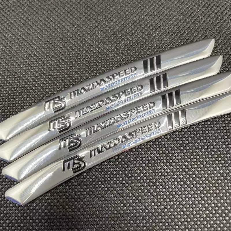 For Mazda 4Pcs Car Aluminum Alloy Rim Stickers Mini Emblem Decal Accessories 3 Alexa CX4 CX5 CX8 2 3 6 DJ BL BM GJ CX-5 CX5 CX-3 FF3