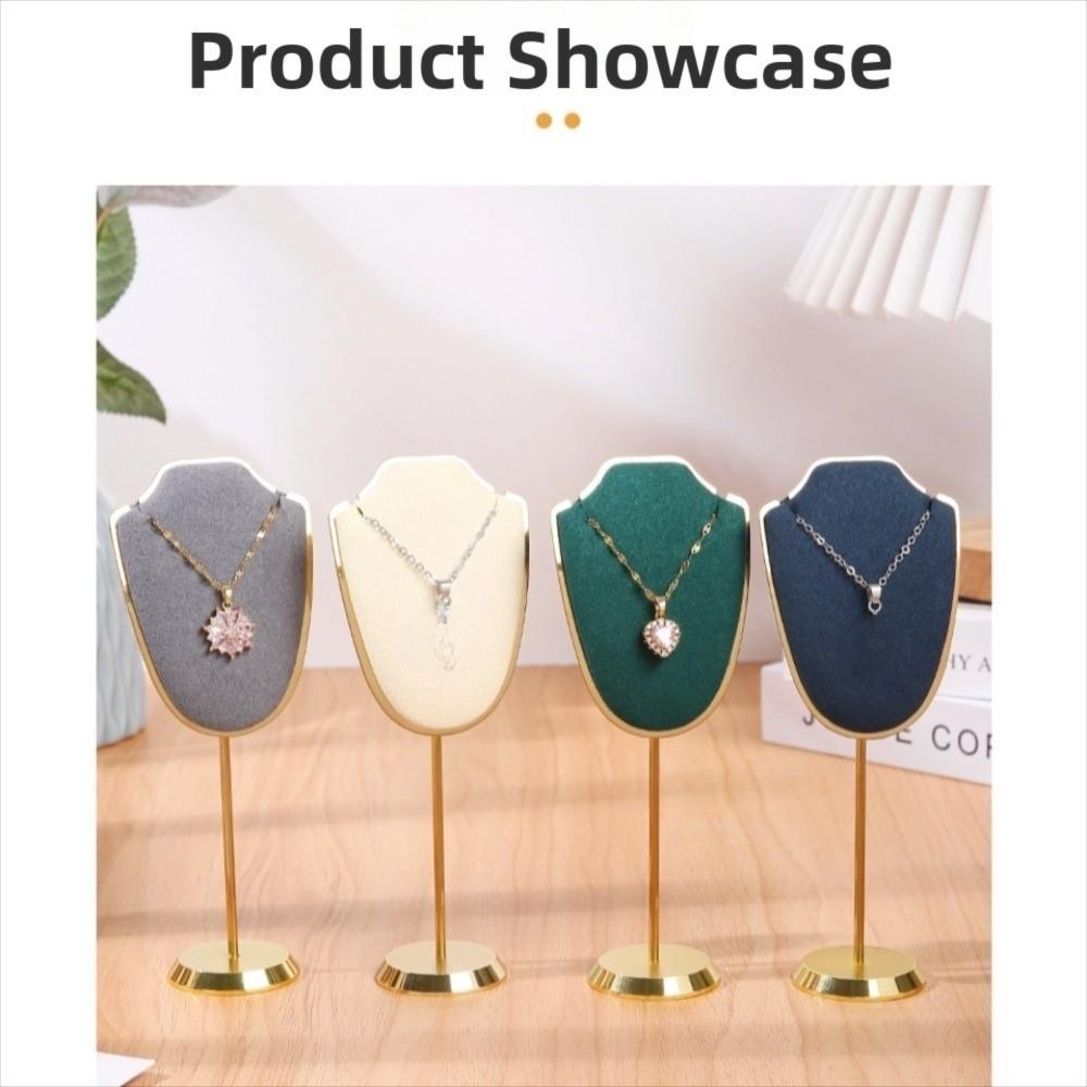 Metal Base Mini Jewelry Display Stand Velvet Jewelry Storage Display Rack for Home Jewelry Storage