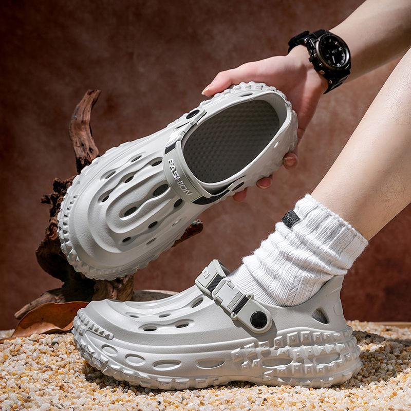 

Мужские сандалии для отдыха на природеСпортивные тапочкиПляжные шлепанцыДышащие сабоМужская повседневная садовая обувьНескользящие мужские сандалии для походов на природе 40 серый