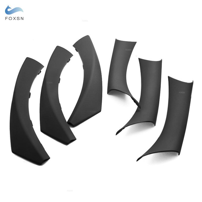 For BMW 3 Series E90 E91 316 318 320 325 328i 6pcs LHD Interior Door Handle Pull Cover Protective Trim Black