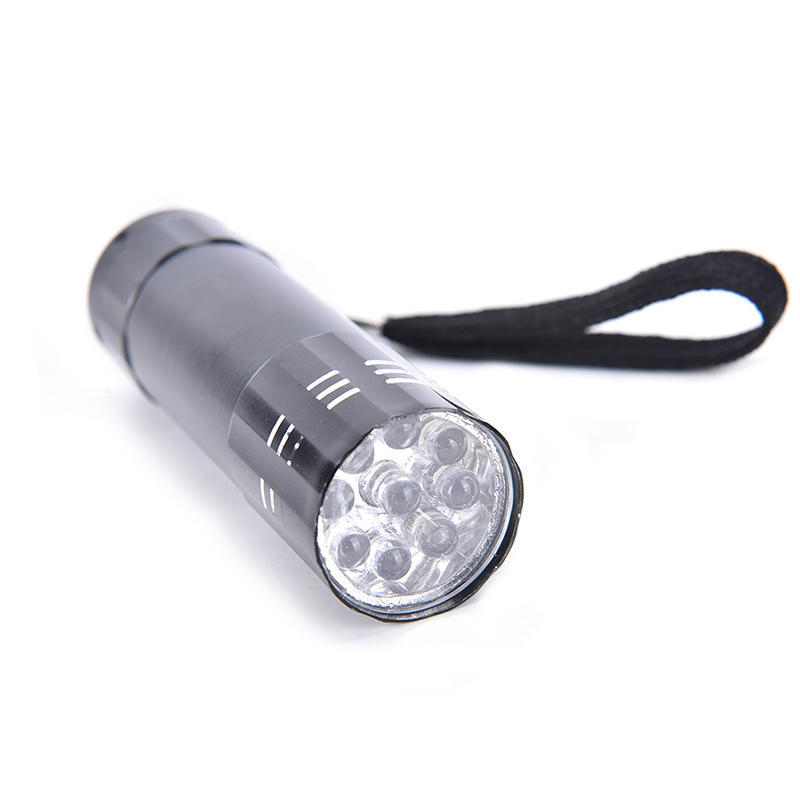 Mini Uv Ultra Violet 9 Led Flashlight Blacklight Light Inspection Lamp Torch