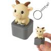 Creative Cartoon Decompression Keychain Toy Sound Button Monkey Lamb Design Portable for Outdoor Stress Relief