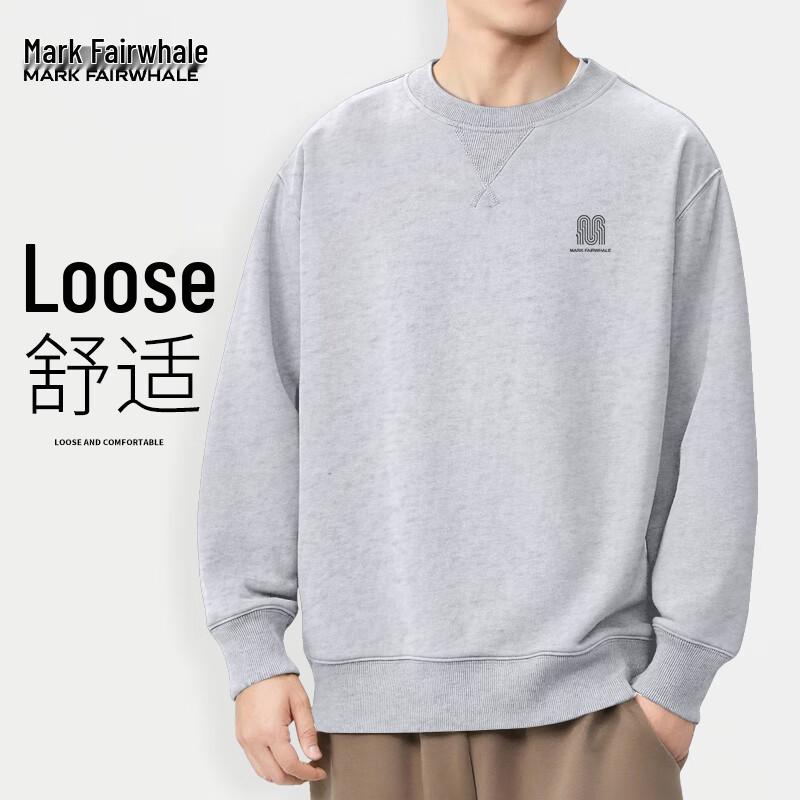 Mark Fairwhale Men's Letter Print Pullover Sweatshirt