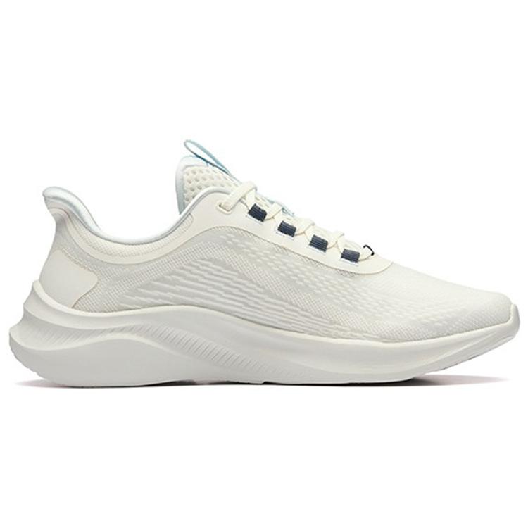 Anta Cushioning Slip Resistant Abrasion Resistant Breathable Lightweight Low Top Running Shoes Men's White Gray Blue 912225581-4