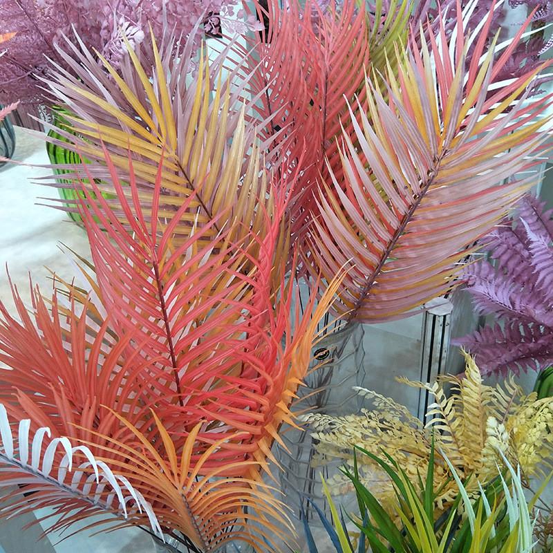 Iron Artificial Tree Leaves Rubber Realistic Greenery Wedding Photo Decor Props