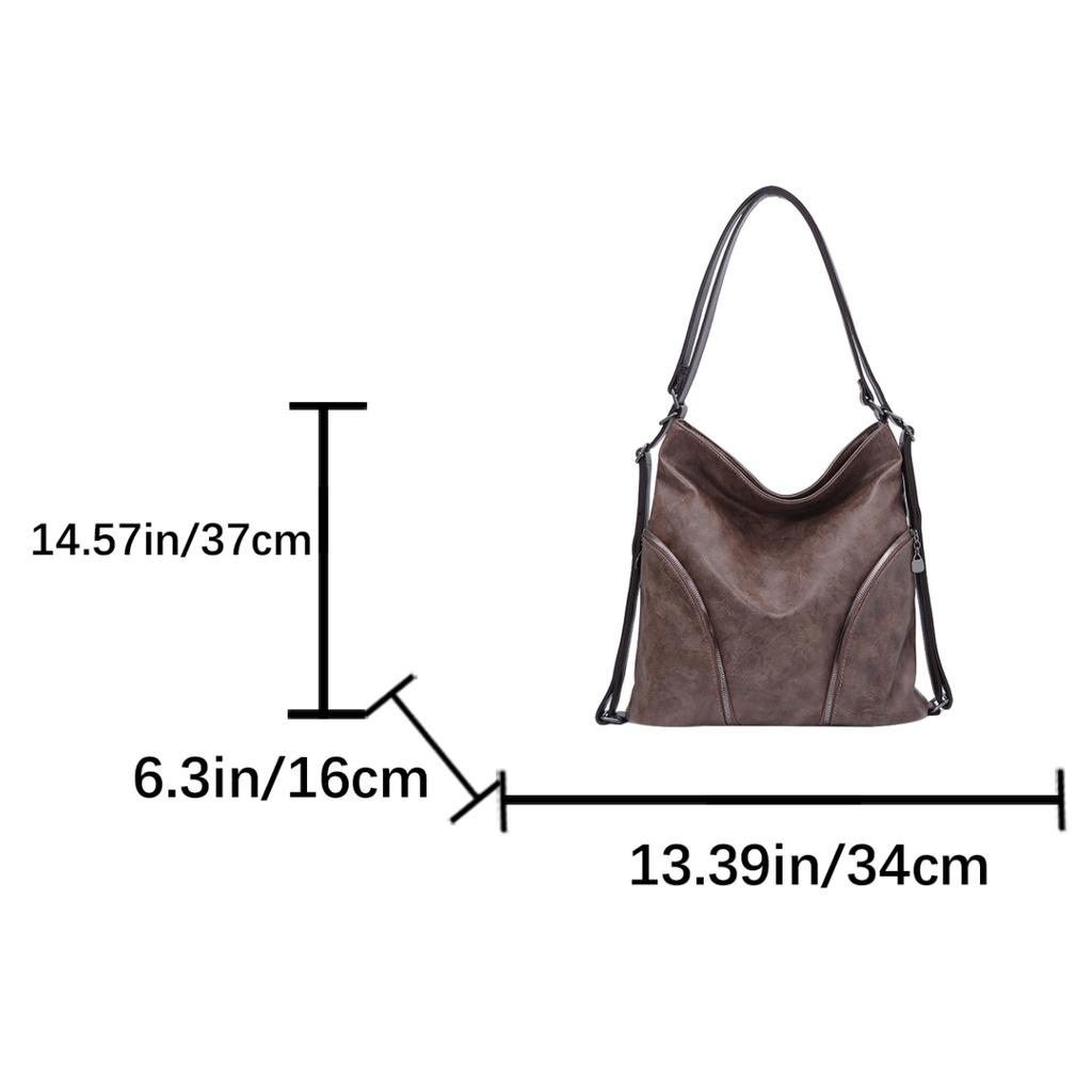 Large Capacity Anti-theft Backbag Women Europe and America Commute Shoulder Bag Designer Motorcycle Bag Pu Leather Bucket Totes