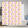Cute Egg Pattern Shower Curtain Farmhouse Bathroom Decor Waterproof Fabric Liner Vintage Rustic Kitchen Backdrop