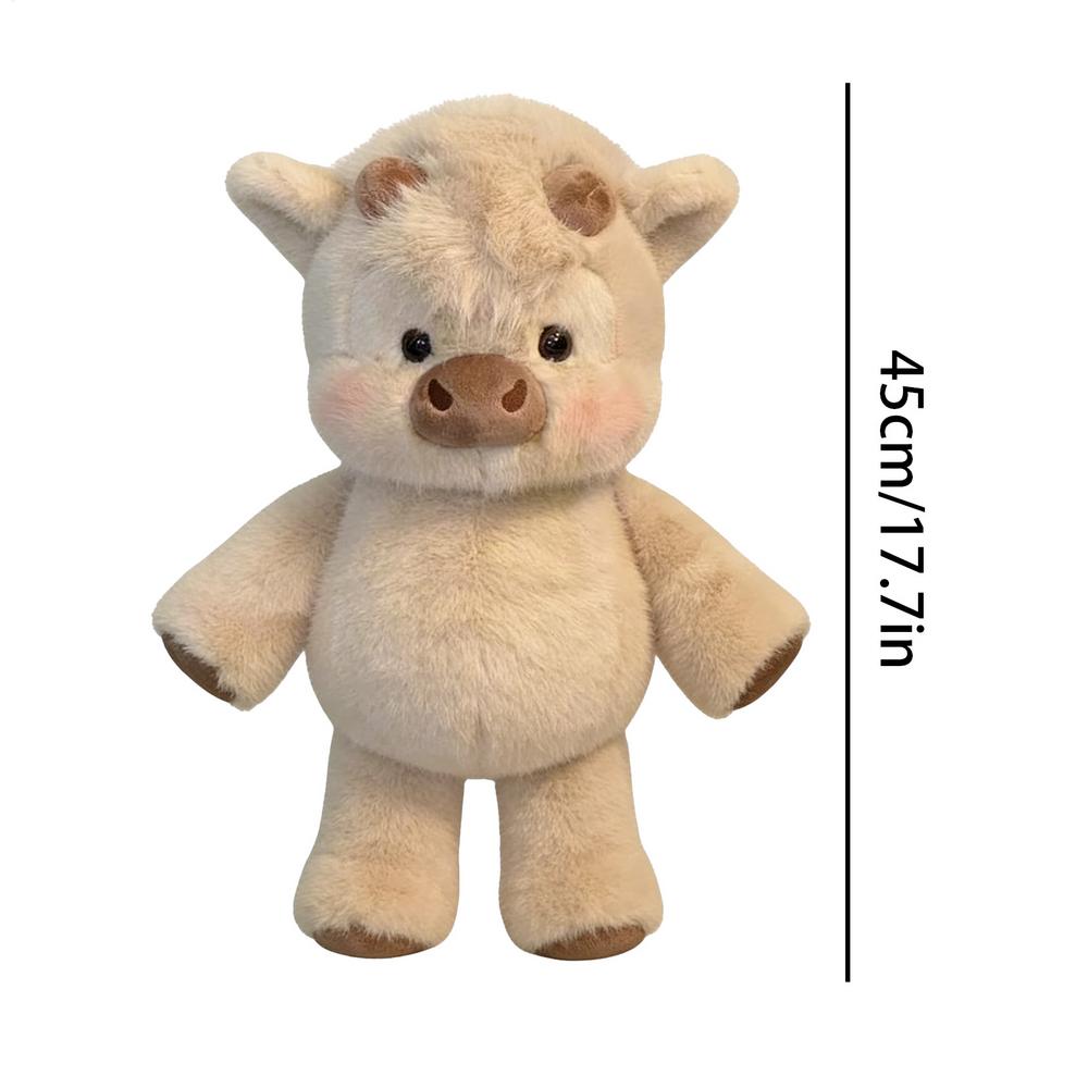 45CM Simulation Cattle Animals Plush Toys Cartoon Milk Cow Plush Doll Soft Stuffed Sweater Cow Pillow Home Decoration Toy