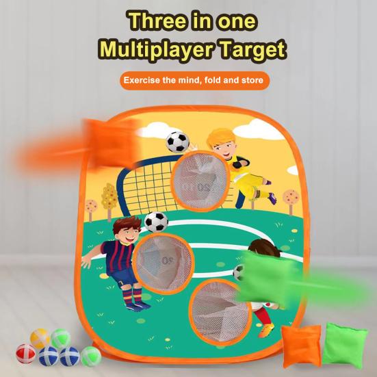Throwing Game Toy 3 in 1 Convenient Scoring Folding Storage Multiplayer Competitive Target Exercising Mind Entertainment Cloth Splash Cornhole Set Toy