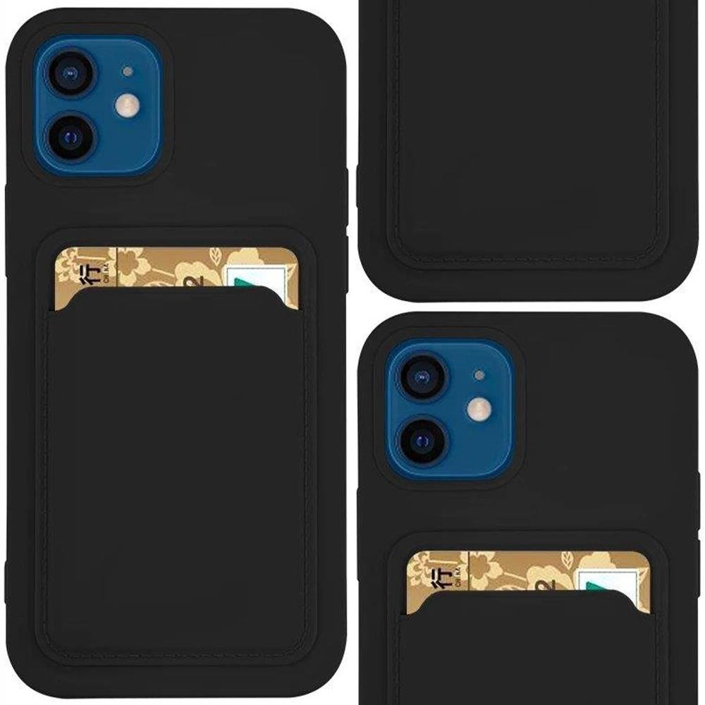 Kartenetui silikonhülle portemonnaie mit tasche für karte dokumente für Xiaomi Redmi Note 11 Pro+ 5G / 11 Pro (China) Schwarz
