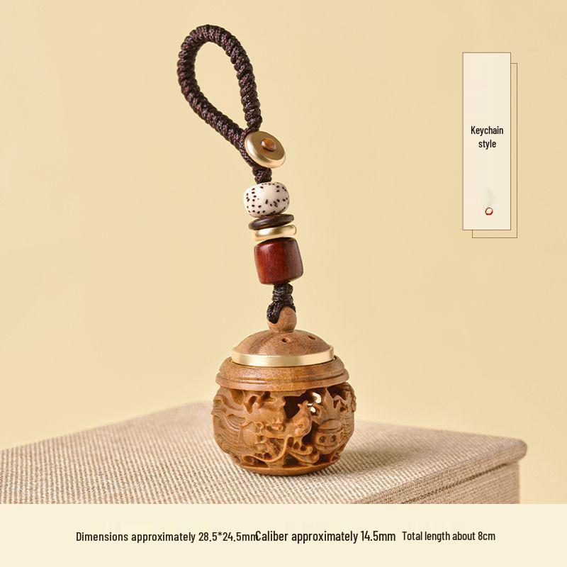 2024 Year of the Dragon Green Sandalwood Zodiac Dragon Pendant Keychain & Phone Strap