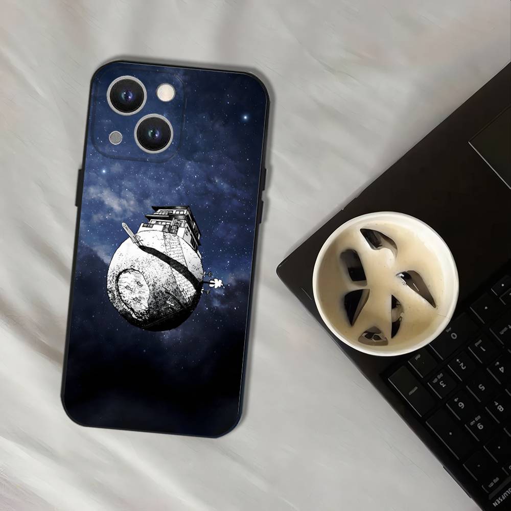 Goodnight Oyasumi Punpun Black Soft Cover Phone Case For iPhone 17,16,15,14,13,12,11,Pro,XS,Max,XR,Plus,E,SE4,Mini