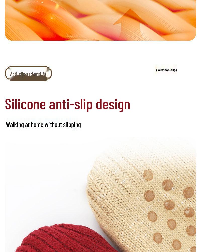 Thickened Fleece-Lined Non-Slip Winter Home Socks with Dotted Soles