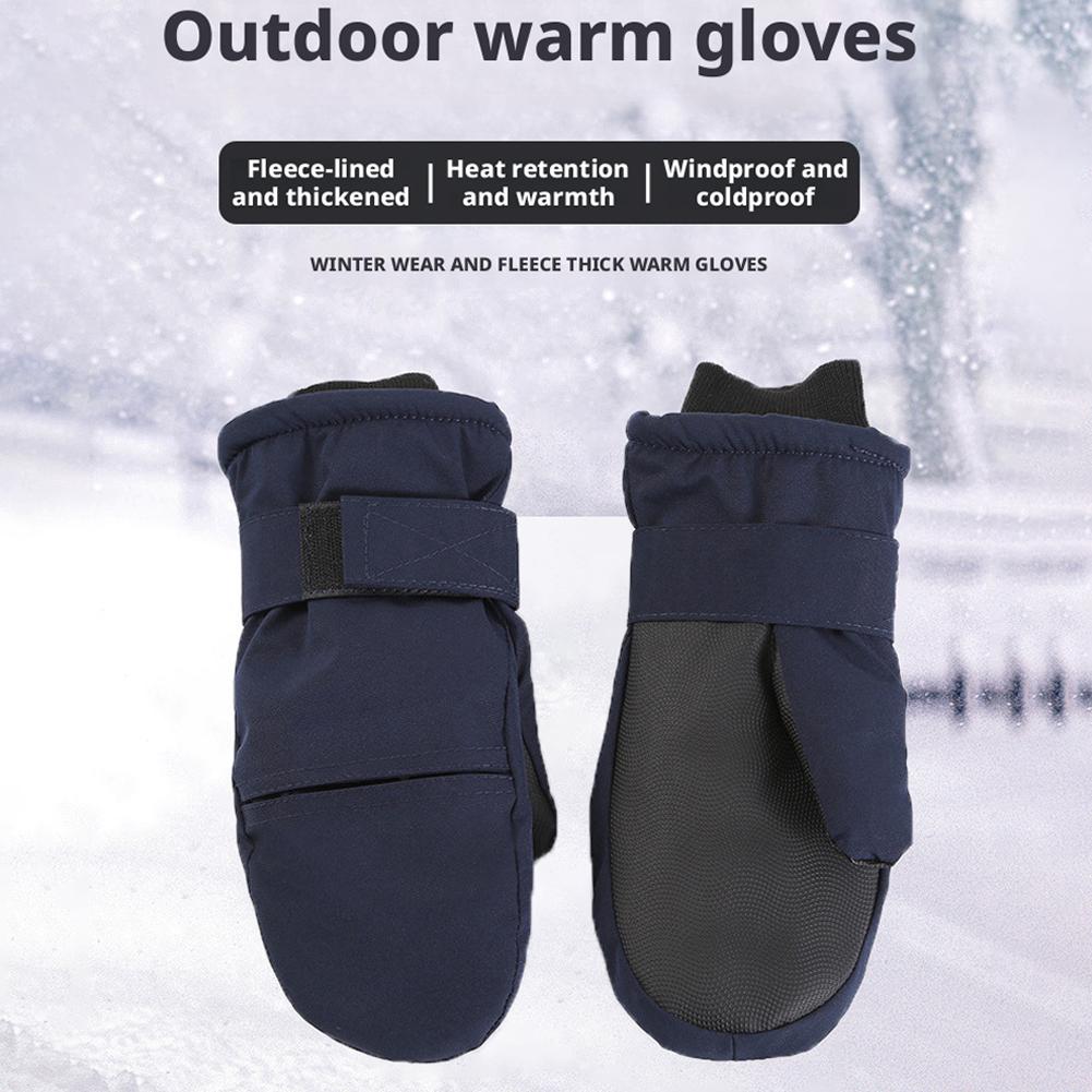 Muffole da Sci Invernali per Esterni per Uomo Donna Antiscivolo Antivento Neve con Fodera in Pile per Clima Freddo con Protezione per Polso