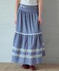 Aueonoseuteljia Mora Lace Check Tiered Skirt_Navy(Ob6Sk14)