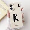 For Realme 9i 4G RMX3491 Cover For Realme 9i 4G Case Simple Fashion Luxury Letters A-Z Pattern Design Silicone Shockproof Bumper