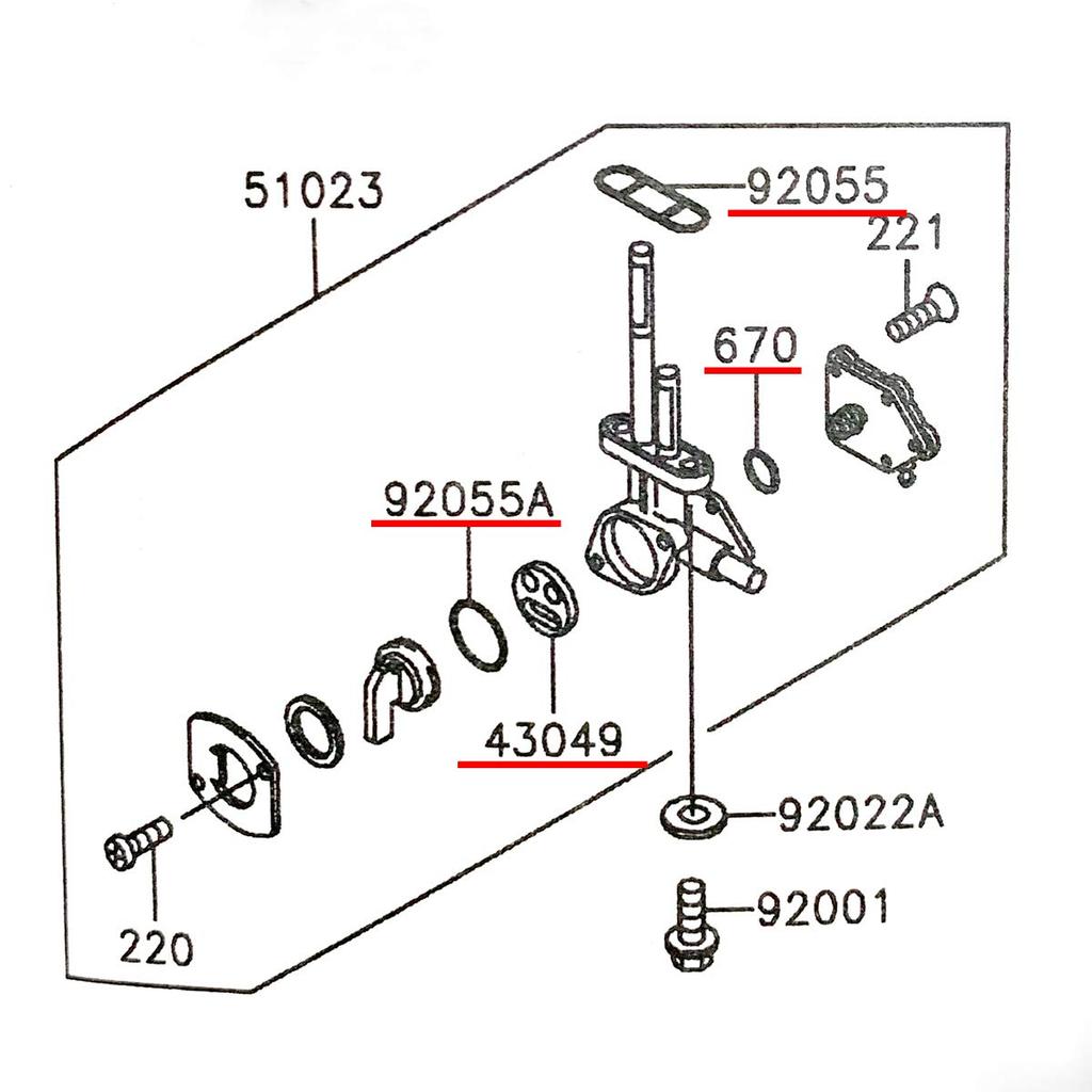 572 Zephyr Fuel Cock Repair Kit ZEP-COCKREPAIR
