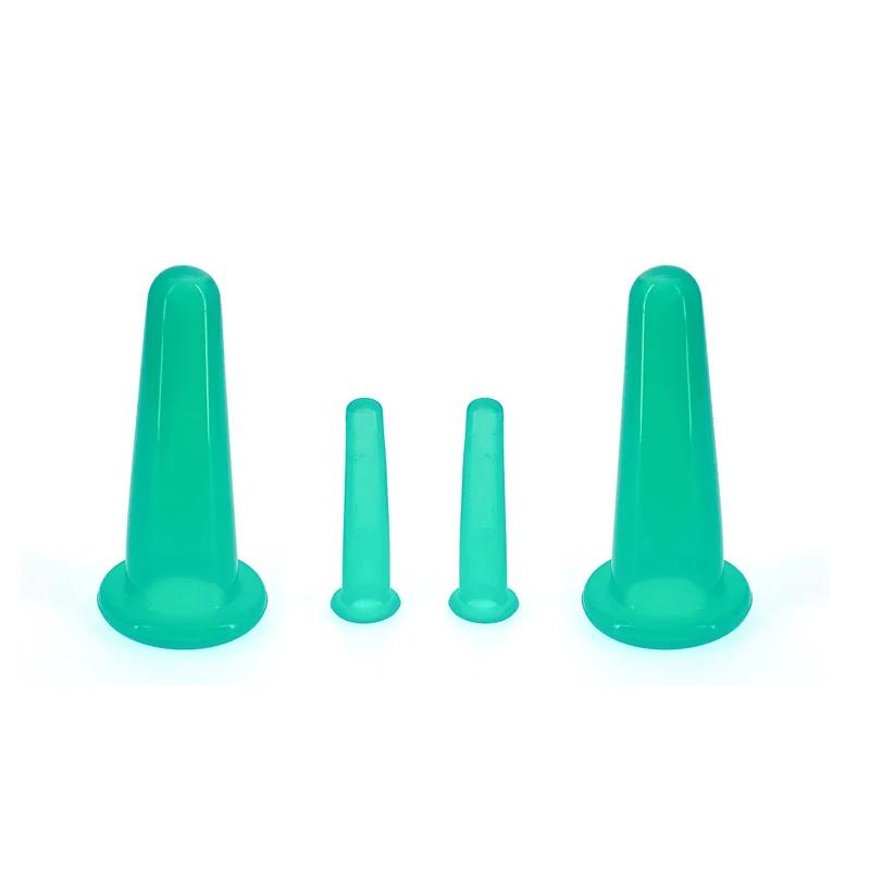 Silikonové vakuové baňkové masážní sklenice Anticelulitidová masáž Přísavky na obličej Obličej Krk Lift Škrábání kůže Guasha Anti Wrinkle