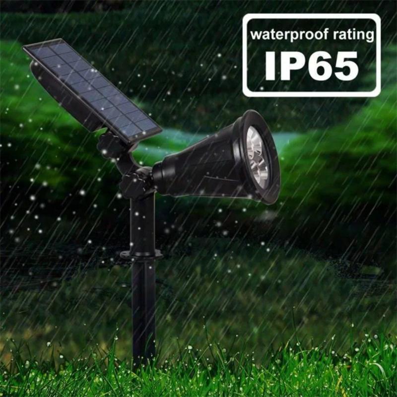1ks/2ks venkovní solární zahradní světlo nastavitelný solární reflektor IP65 solární lampa super jasné nástěnné světlo pro dvůr park cestička