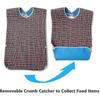 3 Pack Adult Bibs With Crumb Catcher - Washable Adult Dining Bib, Large Adult TAO