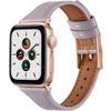 Leather Band for Apple Watch 1/2/3/4/5/6/7/8/9/10/11/SE Ultra 1/2/3 42/44/45/46/49mm, Purple
