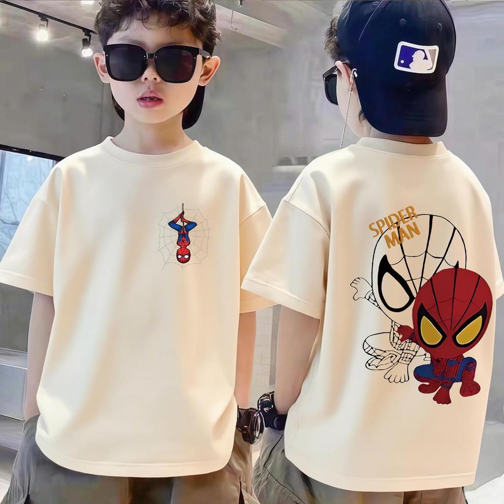 Cute Anime Fashion Children's Clothing Spider Comfortable Round Neck T-shirt
