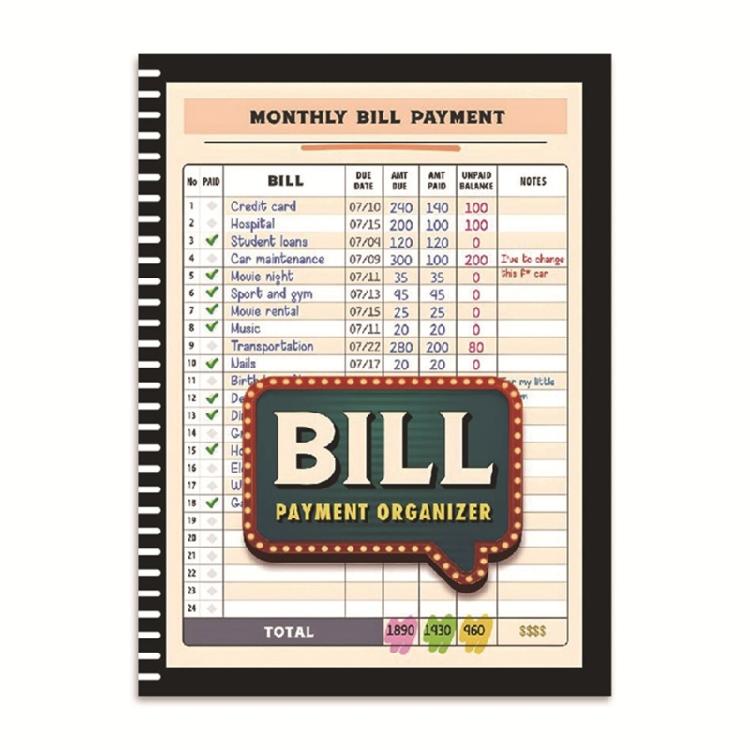 Family Finance Journal Bill Payment Checklist Notebook for Debt Trackings and Budgeting Easy Recording 1