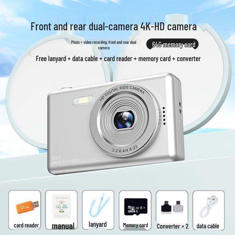 CCD Digital Camera for Students - High-Definition, Retro, Compact for Travel and Campus Use