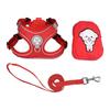 Dogs Harness and Leash Set Chest Strap Padded for Outdoor Red Small