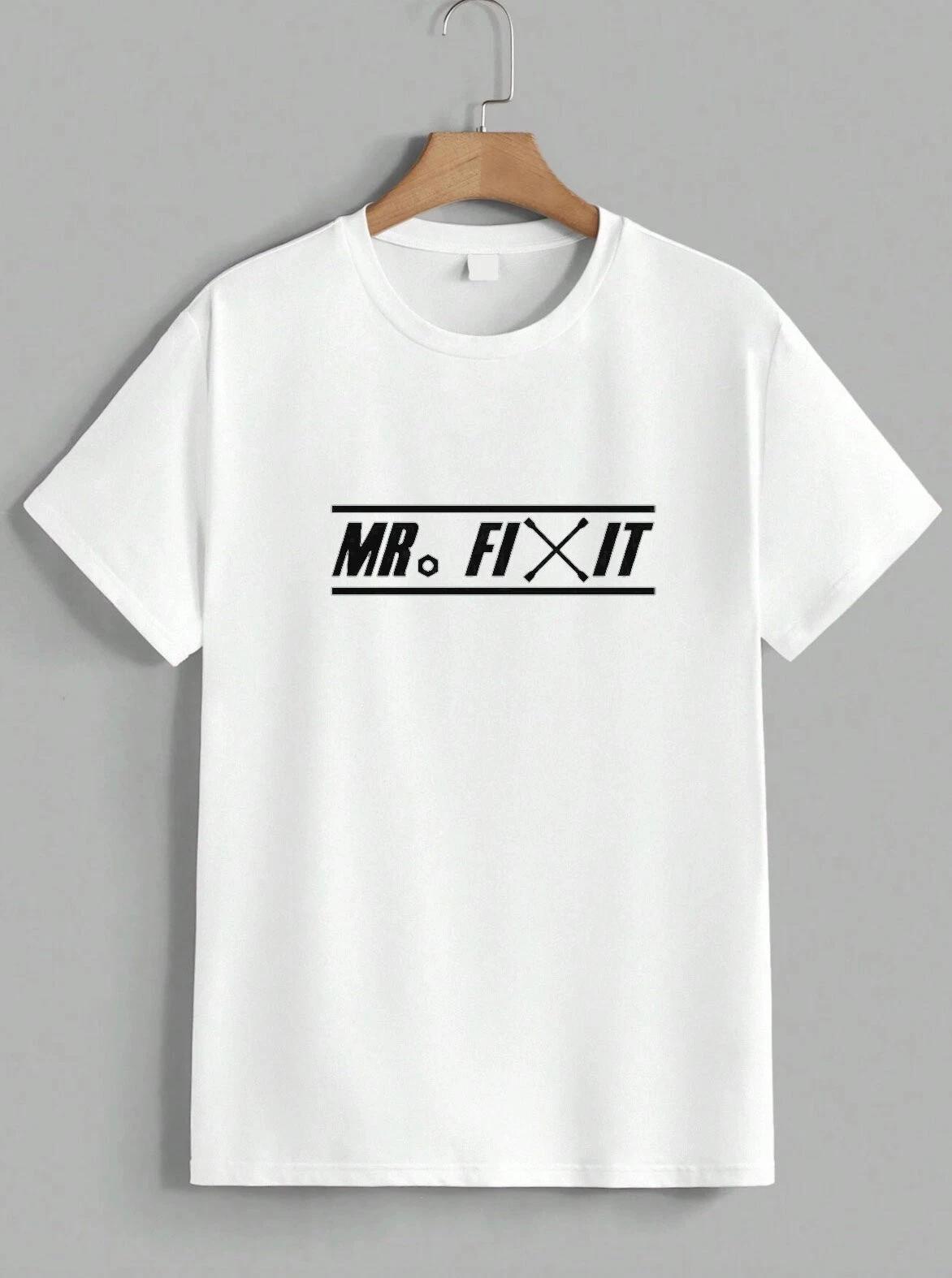 Mr Fix It Funny Handyman Tools Graphic Tee Father s Day Birthday T-Shirt Unisex XXL