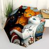 1pc Floral Cats Auto Folding Umbrella, Sturdy And Durable Automatic Folding Umbrella with 8 Ribs, Convenient for Outdoor Use092