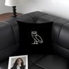 D-Drake O-Ovo Owl Cushion Cover Natural Linen Organic Fabric Double-Sided Printing Sofa Home Decor Gift Pillow Case