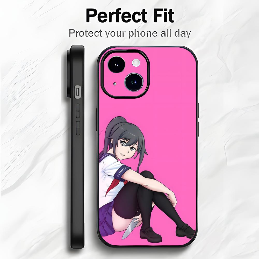 Dark Japanese Game Y-Yandere Simulator Phone Case Phone Case Soft Packaging Lightweight For iPhone17 16 15 14 13ProMax