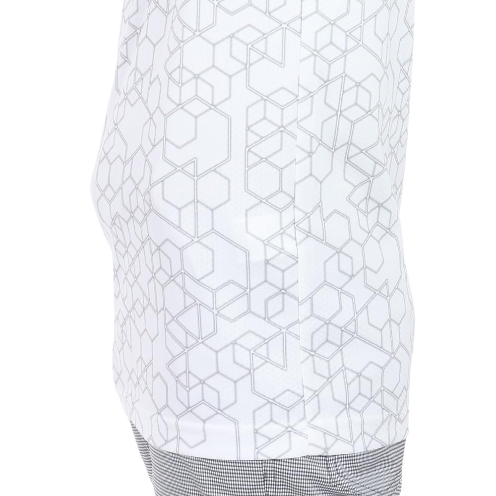 BRIDGESTONE Golf AGM03A Men's Short Sleeve Golf Shirt, White