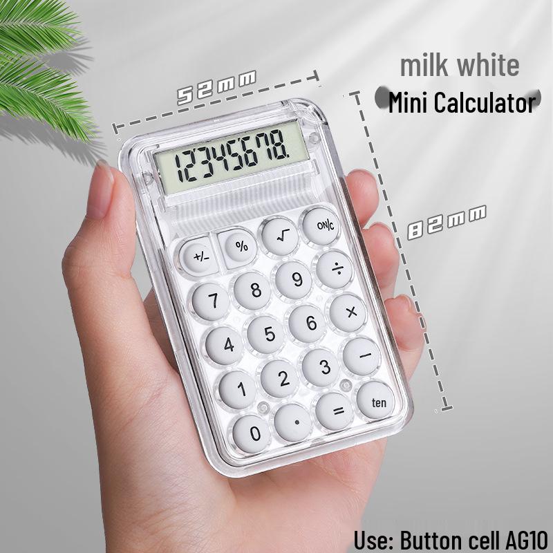 Compact Silent Mini Calculator for Students - Cute and Portable for Junior and High School