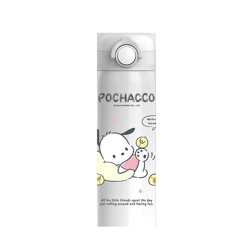 500ML Sanrio Kuromi Stainless Steel Water Bottle Direct Drinking Thermal Vacuum Insulated Cup Women Thermos Portable Student