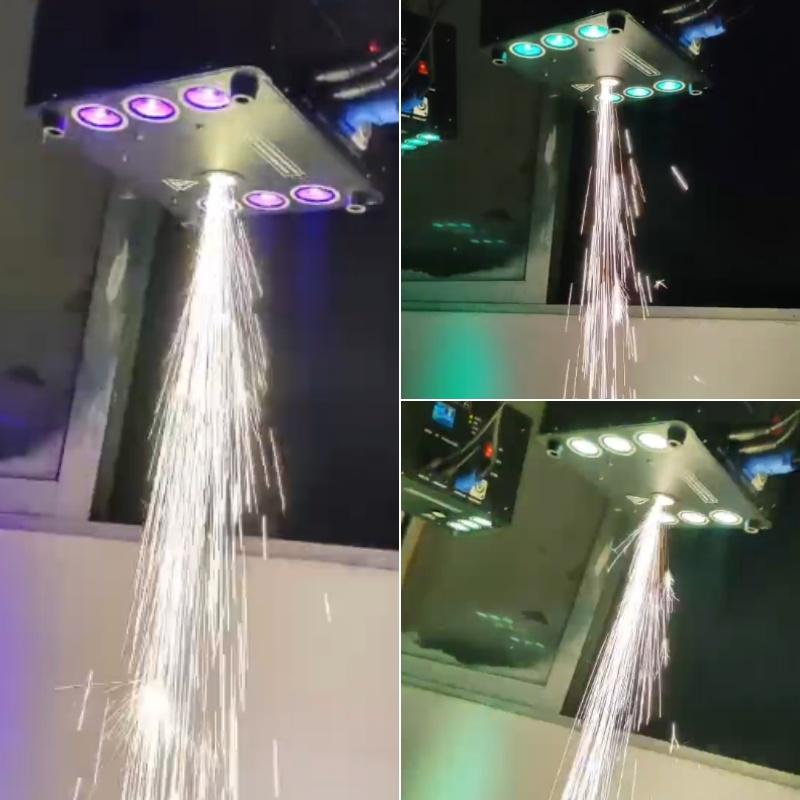 600W Sparking Machine Stage Fireworks Upside Down Type With LED DMX512 For Wedding Party Bar Special Effect