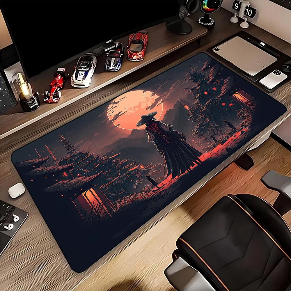 Japanese Great Wave OffChinese Style Dragon Mouse Pad for Gamer Setup Gaming Mousepad Rubber Keyboard Pads Pc Desk Mat xcm