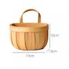 Compact Bamboo and Rattan Woven Picnic and Storage Basket for Fruits, Bread, and Eggs