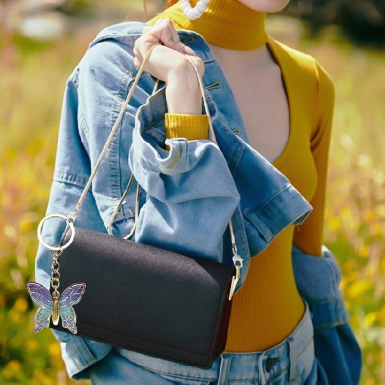 Eleganter Farbverlauf Schmetterling Schlüsselanhänger Stilvoller Acryl Schlüsselanhänger Bunter Schlüsselring Tasche Anhänger Schmuckstück für den täglichen Gebrauch