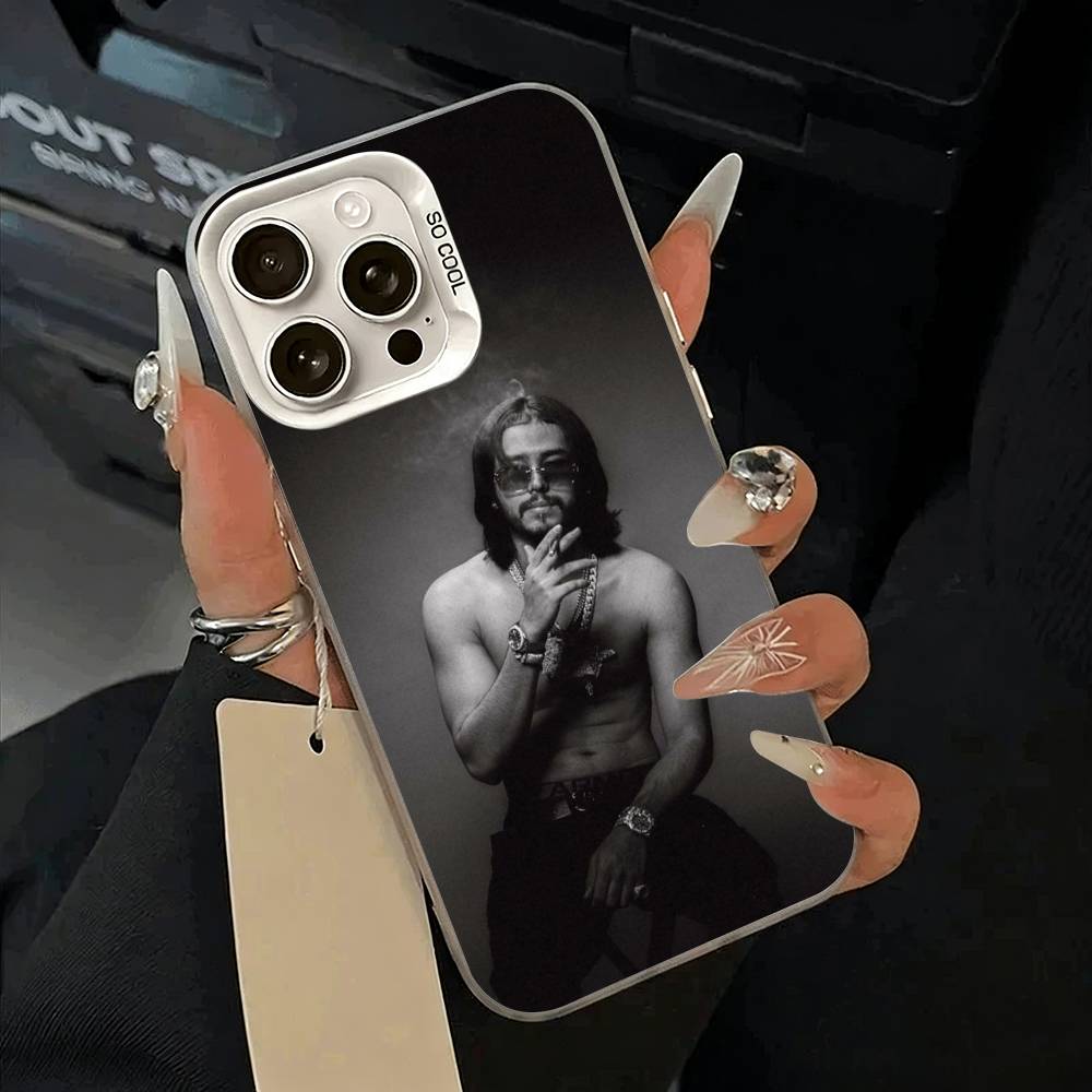 Rapper-Clarent Phone Case For iPhone 17,16,15,14,13,12,11 Plus,Pro Max,XS,white silver phone case
