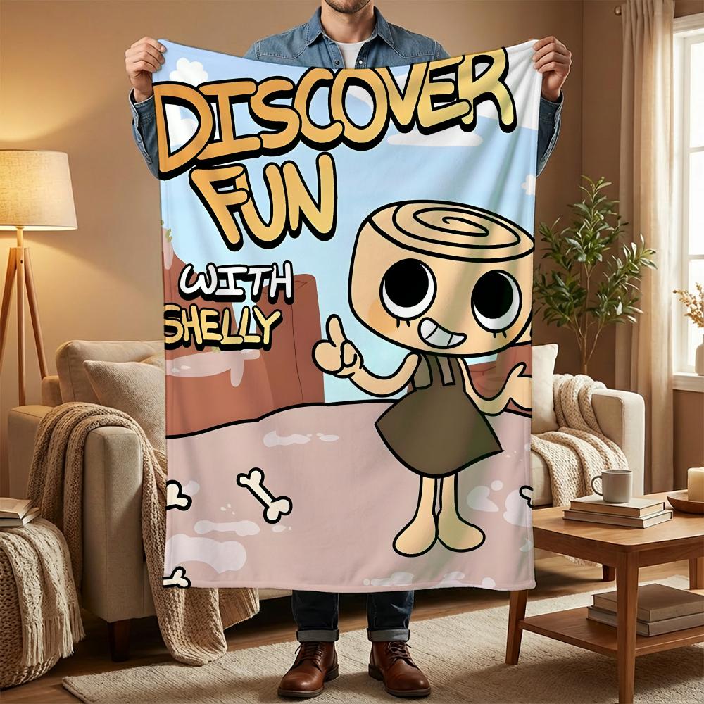 D-Dandy‘s World ANIME Throw Soft Coral Fleece Blanket 310gsm Fluffy Warm Throw for Sofa Bed Couch Bedroom Decor