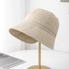 Folded Face Small Bucket Hat Women's Spring and Summer Versatile Sunshade Cap Casual Travel Plain Face Cover Basin Hat