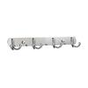Wall Mounted Hanger Stainless Steel Double Hook Organizer 4 Duals Hooks For Coats Bags Kitchen Bathroom Bedroom